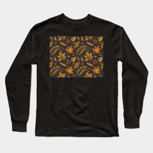Autumn  pattern with leaves Long Sleeve T-Shirt